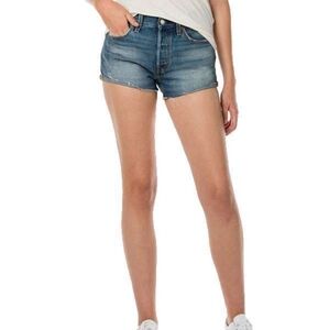 Levi’s Women’s 501 High Rise Shorts #32317-0052 Medium Distressed Wash 29